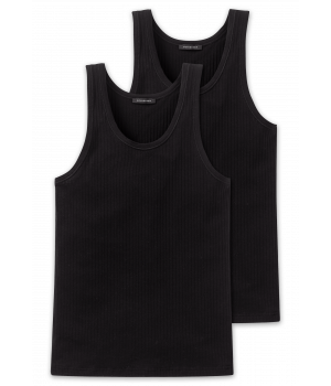 Schiesser Authentic Hemd 2-Pack zwart