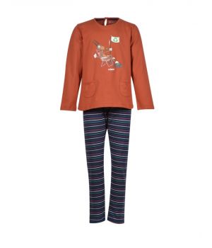 Woody Meisjes-Dames pyjama roest