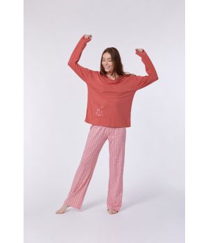 Woody Meisjes-Dames pyjama roze