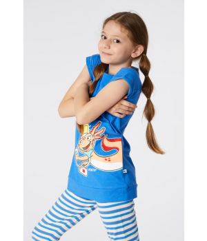 Woody Meisjes-Dames Pyjama midden blauw