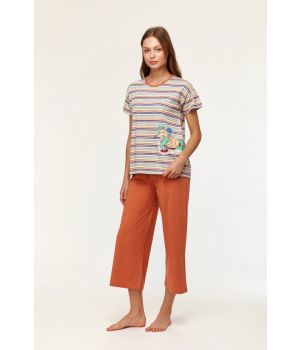 Woody Meisjes-Dames Pyjama multicolor