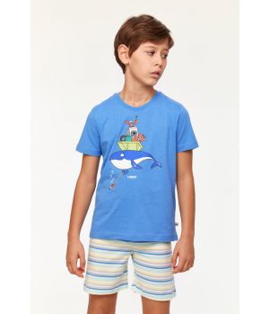 Woody Jongens-Heren Pyjama blauw