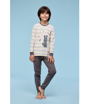 Woody Unisex Pyjama multicolor streep