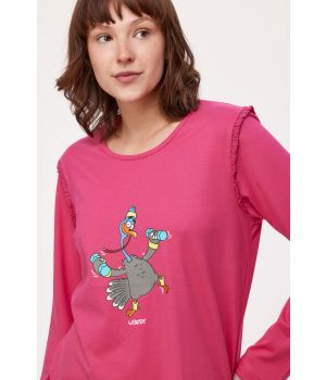 Woody Meisjes-Dames Pyjama fuchsia