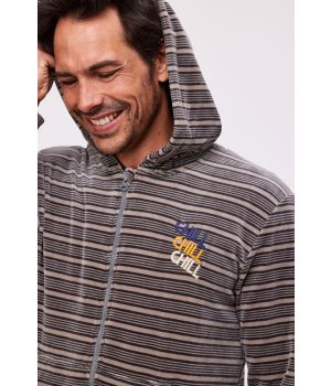 Woody Jongens-Heren Onesie grijs-antraciet stre