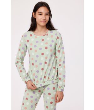 Woody Meisjes-Dames Pyjama smiley print muntgro