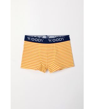 Woody Jongens Boxer geel-roeste streep +
