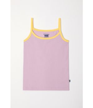 Woody Meisjes Singlet mauve