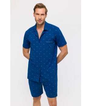 Woody Heren Pyjama zeilbootjes print