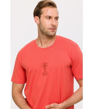 Woody Jongens-Heren Pyjama baksteenrood