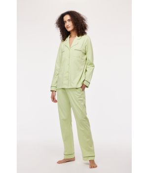 Woody Dames Pyjama lichtgroen