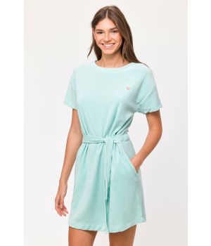 Woody Strandjurk licht turquoise
