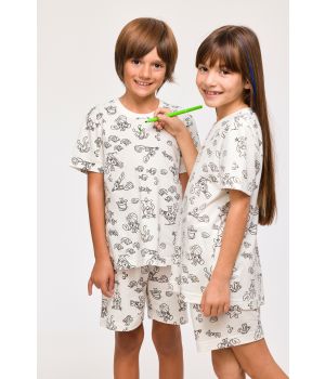 Woody Unisex Pyjama krab color me print