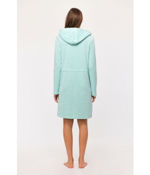 Woody Meisjes-Dames Badjas licht turquoise