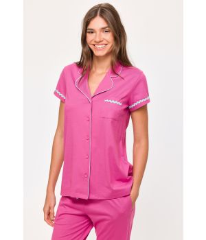 Woody Dames Pyjama fuchsia