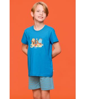 Woody Jongens-Heren Pyjama blauw
