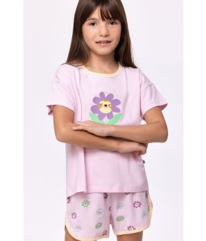 Woody Meisjes-Dames Pyjama lichtroze