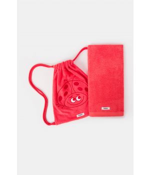 Woody Handdoek koraalrood-70x140cm