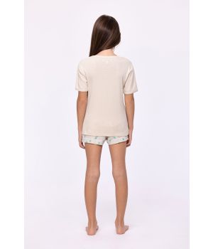 Woody Meisjes-Dames Pyjama crème
