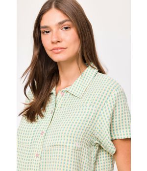 Woody Meisjes-Dames Pyjama multicolor ruitjes