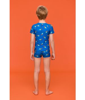 Woody Unisex T-Shirt blauwe krabben print