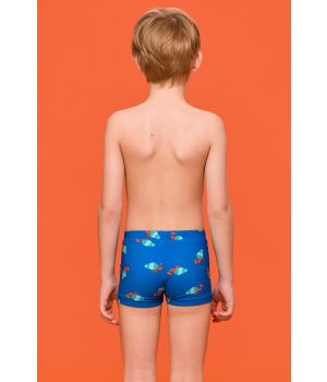 Woody Jongens Zwembroek blauwe krabben print