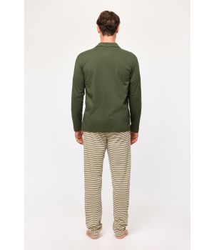 Woody Heren Pyjama donkergroen