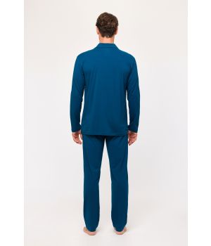 Woody Heren Pyjama donkerblauw