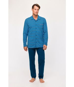 Woody Heren Pyjama blauwe streep