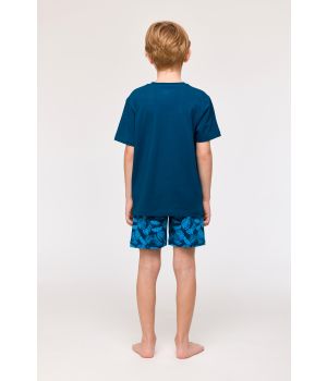 Woody Jongens-Heren Pyjama donkerblauw