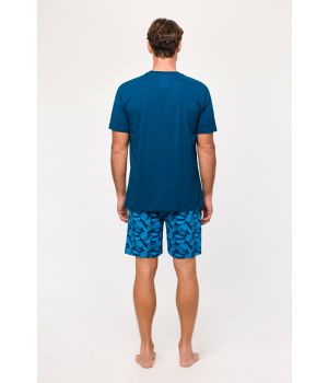 Woody Jongens-Heren Pyjama donkerblauw