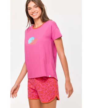 Woody Meisjes-Dames Pyjama fuchsia