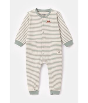 Woody Unisex Onesie groene streep