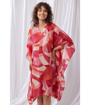 Lords x Lilies Dames Poncho rode print