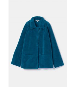Woody Dames korte jas groenblauw