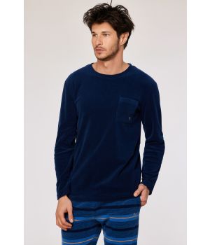 Woody Heren pyjama donkerblauw