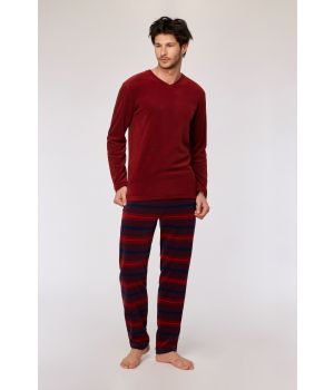 Woody Heren pyjama donkerrood