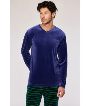 Woody Heren pyjama donkerblauw
