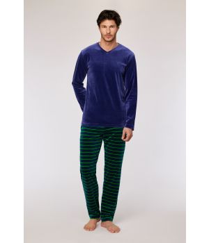 Woody Heren pyjama donkerblauw
