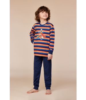 Woody Jongens-Heren pyjama multicolor streep