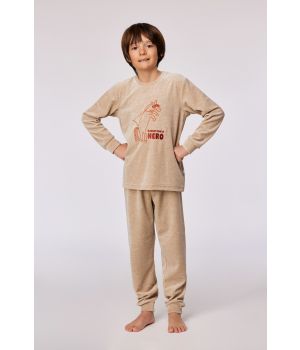 Woody Jongens-Heren pyjama beige