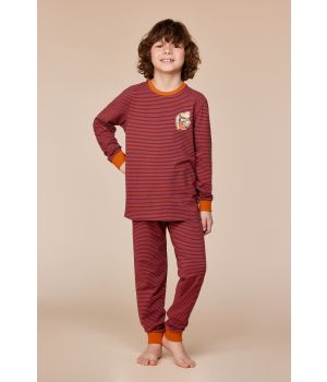 Woody Jongens-Heren pyjama rode streep