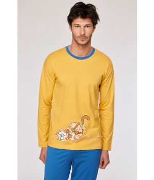 Woody Jongens-Heren pyjama geel