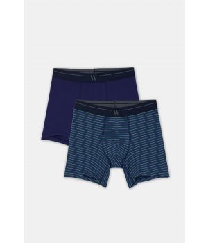 Woody Heren boxer set donkerblauw + st