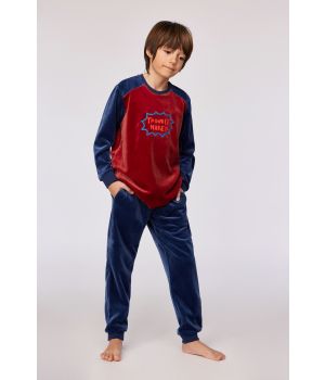 Woody Jongens-Heren pyjama donkerrood