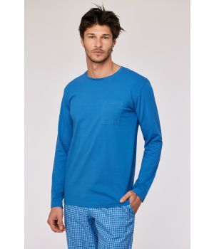 Woody Jongens-Heren pyjama donkerblauw