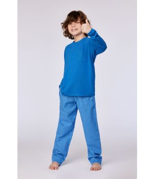 Woody Jongens-Heren pyjama donkerblauw