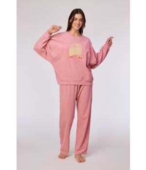 Woody Meisjes-Dames pyjama roze