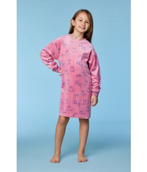 Woody Slaapkleedje roze kattenprint