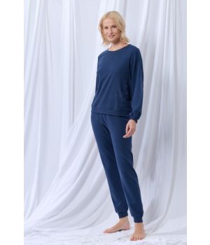 lords x lilies Dames pyjama donkerblauw